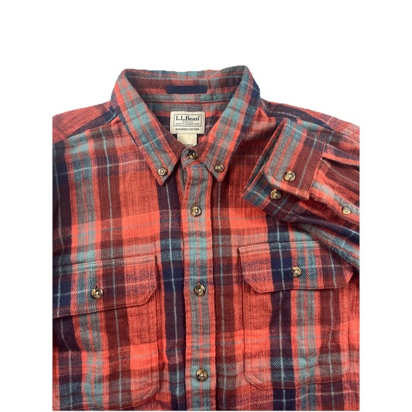 L.L. Bean Other - LL Bean Men's Large 1912 Field‎ Flannel Shirt Slightly Fitted Untucked Fit Plaid